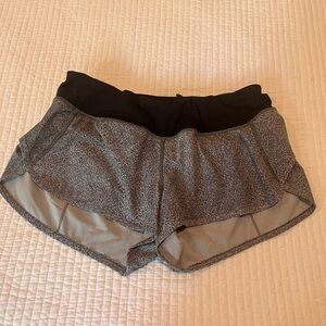 Lululemon Gray and Black Athletic Shorts